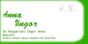 anna ungor business card